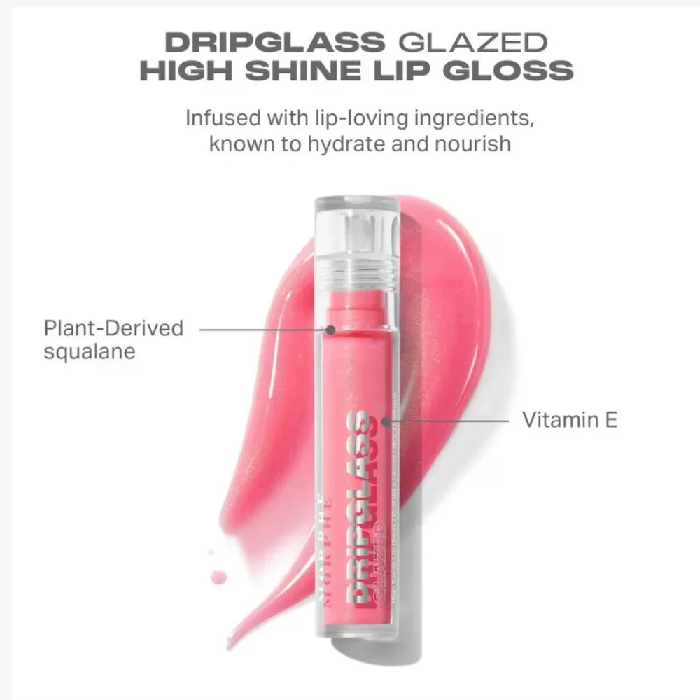 Morphe‎ Dripglass Wet Peach High Shine Lip Gloss NEW Authentic
